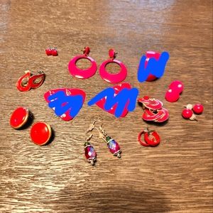 Lot of 9 costume earings